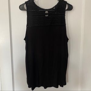 H&M Black Tank with Lace Detail